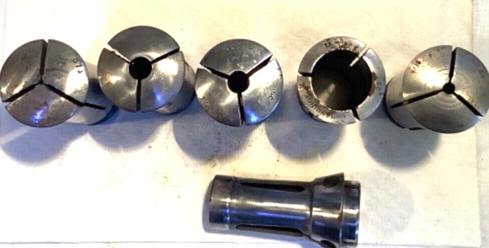5 Hardinge 5c collets and adapter, used