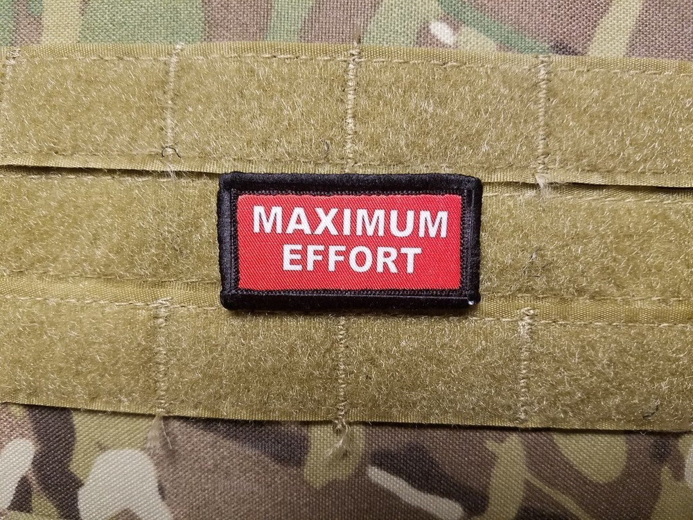 Maximum Effort Deadpool 1x2" Mini Military Patch Hook