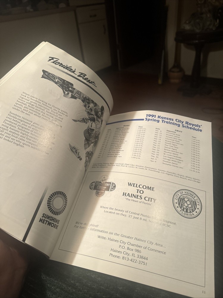 Autographed 1991 Spring Training Souvenir Program Kansas City Royals