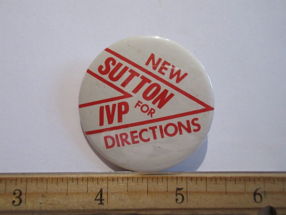 SUTTON for Internal Vice-President New Directions button pin 1.75"