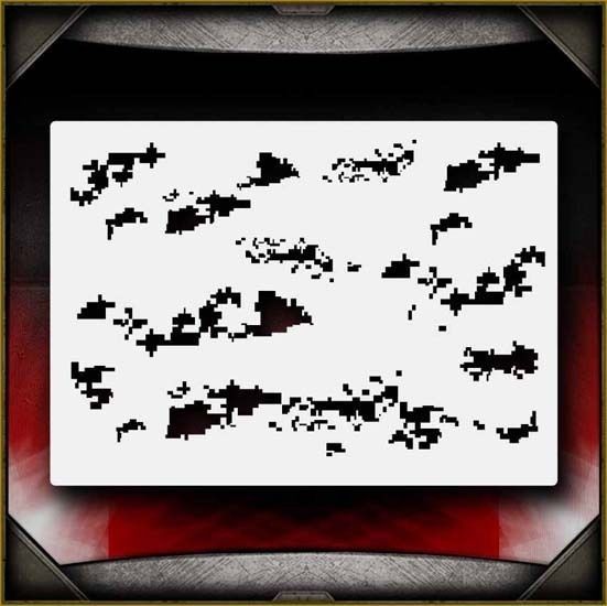 Digital Camo 2 Airbrush Stencil Template Airsick