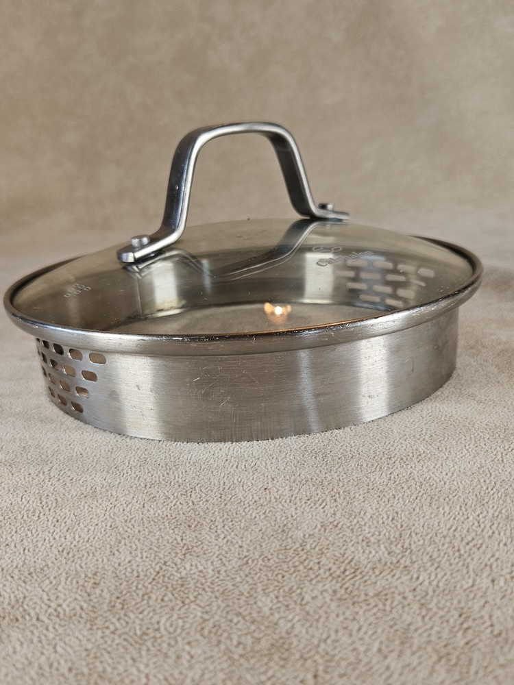 Calphalon Glass Lid Replacement Pot Pan Strainer 6.25" Inside 7" Outer