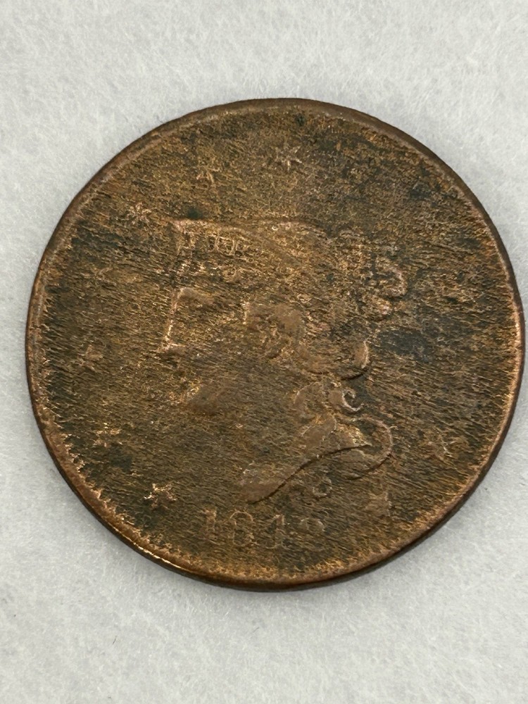 1842 Large Cent Braided Hair One Cent Copper