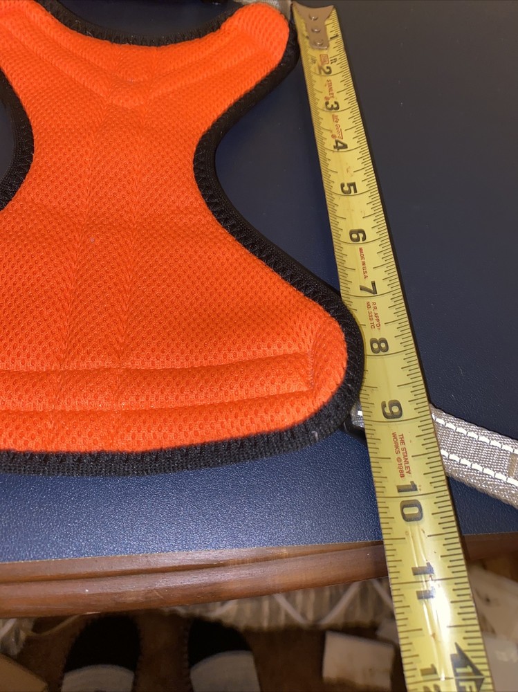 Orange Safety Harness Adjustable Comfort Mesh For Small Dogs