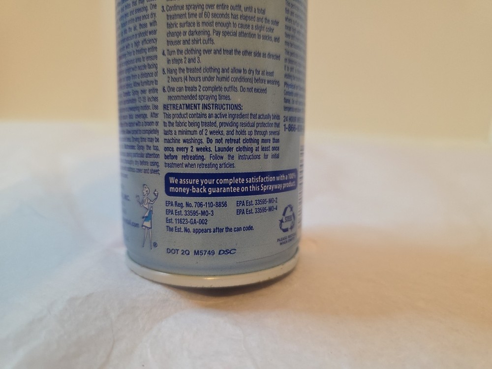 Bed Bug spray Killer Kill bedbug lice dust mite tick flea SPRAYWAY Good Night Lb