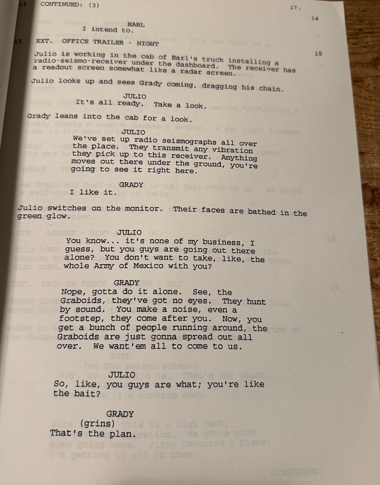 Tremors II: Aftershocks SCREENPLAY SCRIPT MICHAEL GROSS FRED WARD