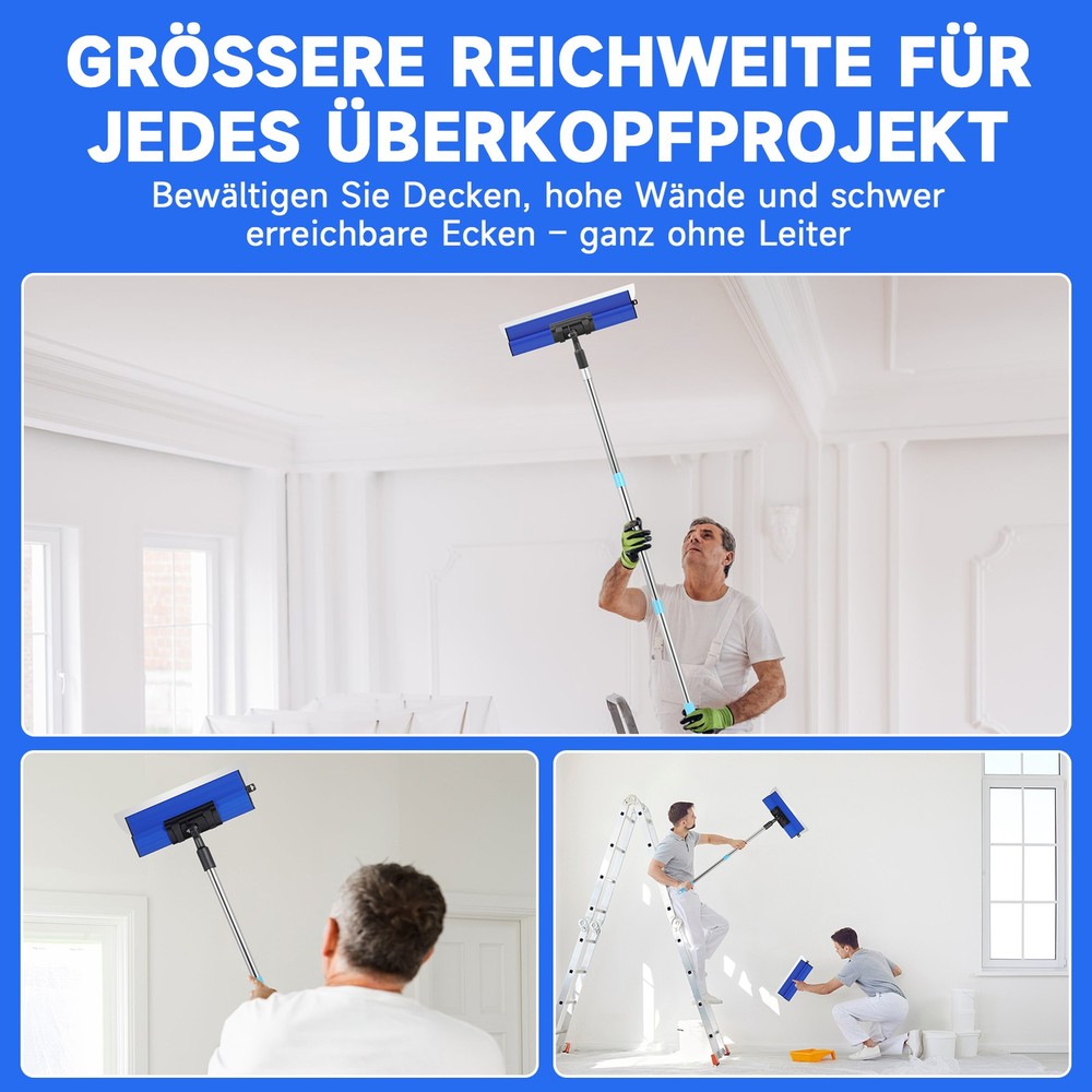 Drywall Composite Skimming Blades w/ Adapter + Handle | 7pc Set