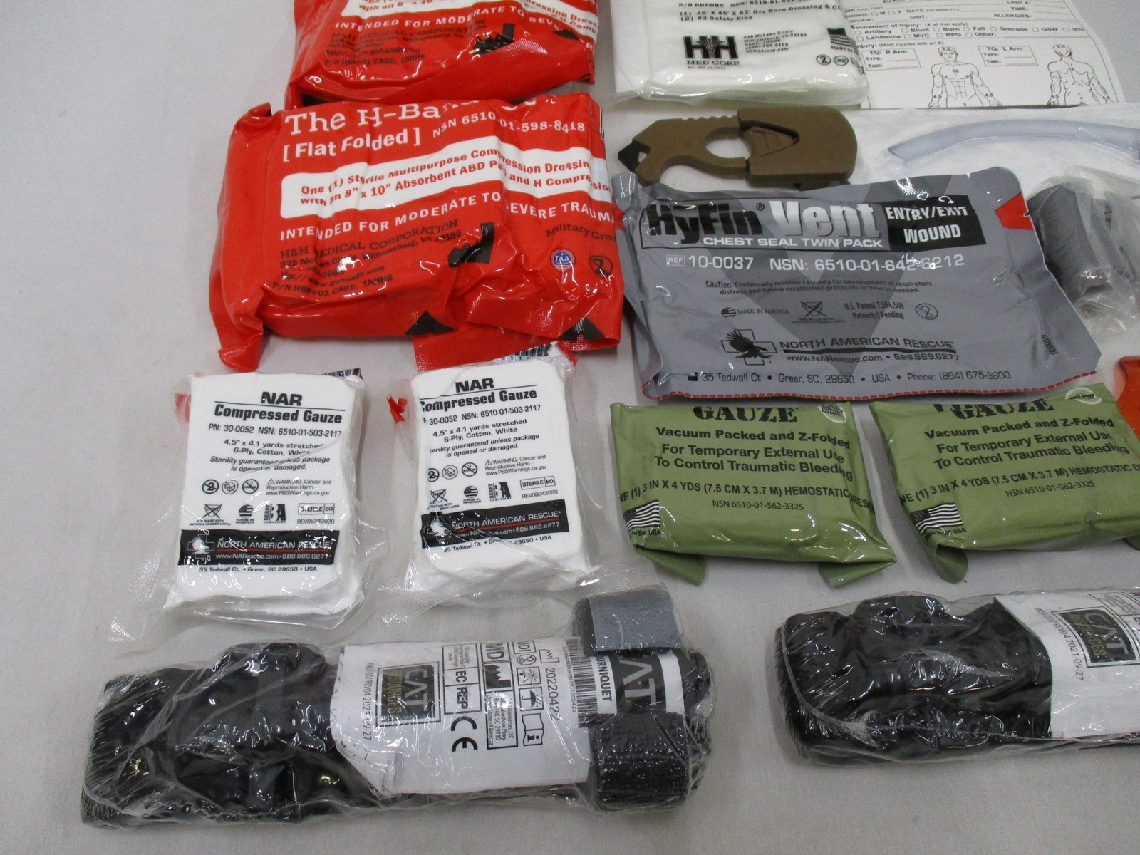 USGI IFAK GEN 7 CAT TOURNIQUET QUIKCLOT BANDAGE DRESSING IFAK FIRST AID MULTICAM