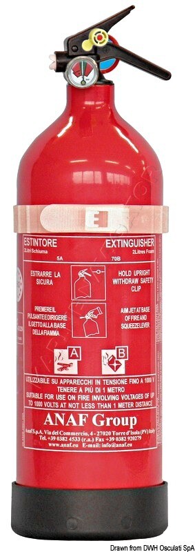OSCULATI Anf Fire Extinguisher With Afff Med Type-Tested Foam