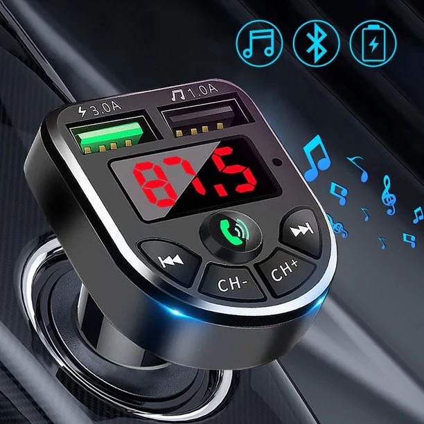 Wireless Car Bluetooth FM Transmitter MP3 Audio USB Charger Adapter Handsfree