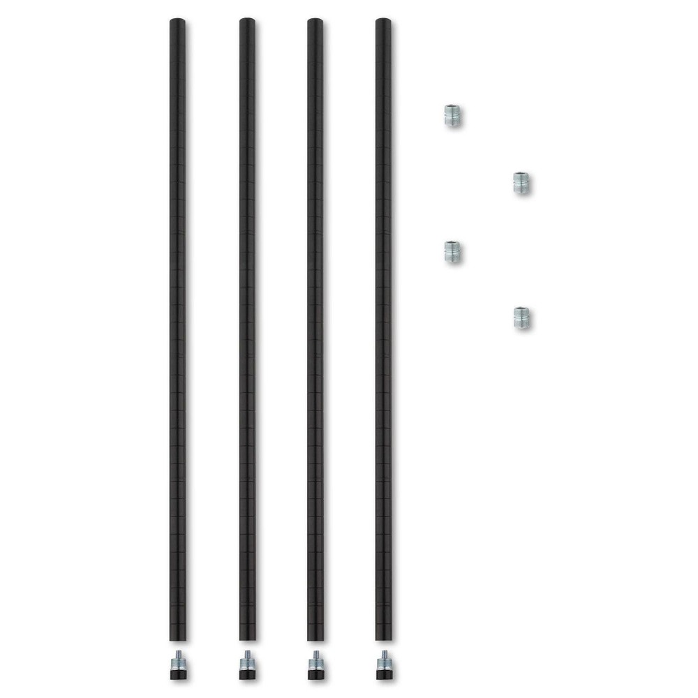 ALE Stackable Posts For Wire Shelving, 36 "High, Black (Pack of 4)