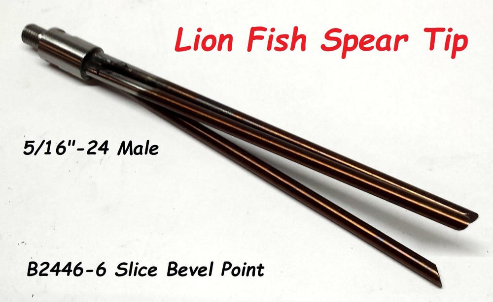 Lion Fish Paralyzer Tip Slice Point PoleSpear Pole Spear - 6 inch Tines