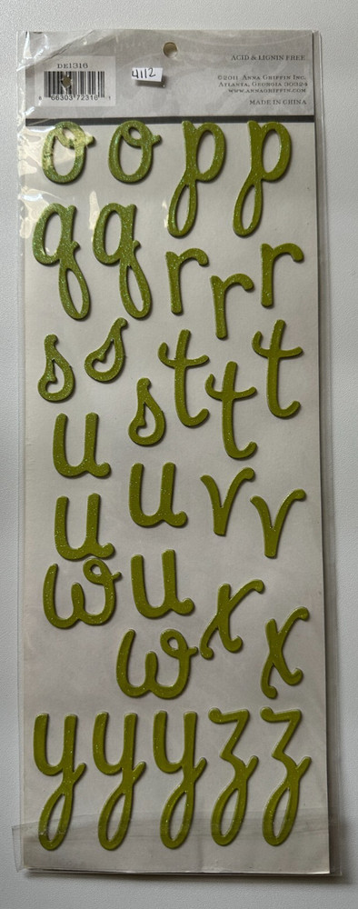 Anna Griffin Carmen Collection Chipboard Alphabet Stickers