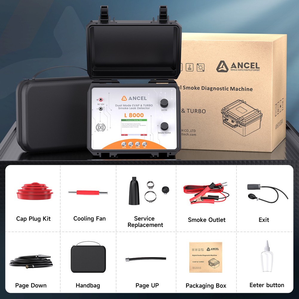 Dual Mode EVAP Leak Detector Smoke Machine Tester Turbo System Diagnostic Tool