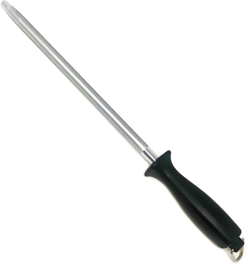 10 Inch Solid Core Diamond Knife Sharpener - Fine Grit - Large Diameter Rod