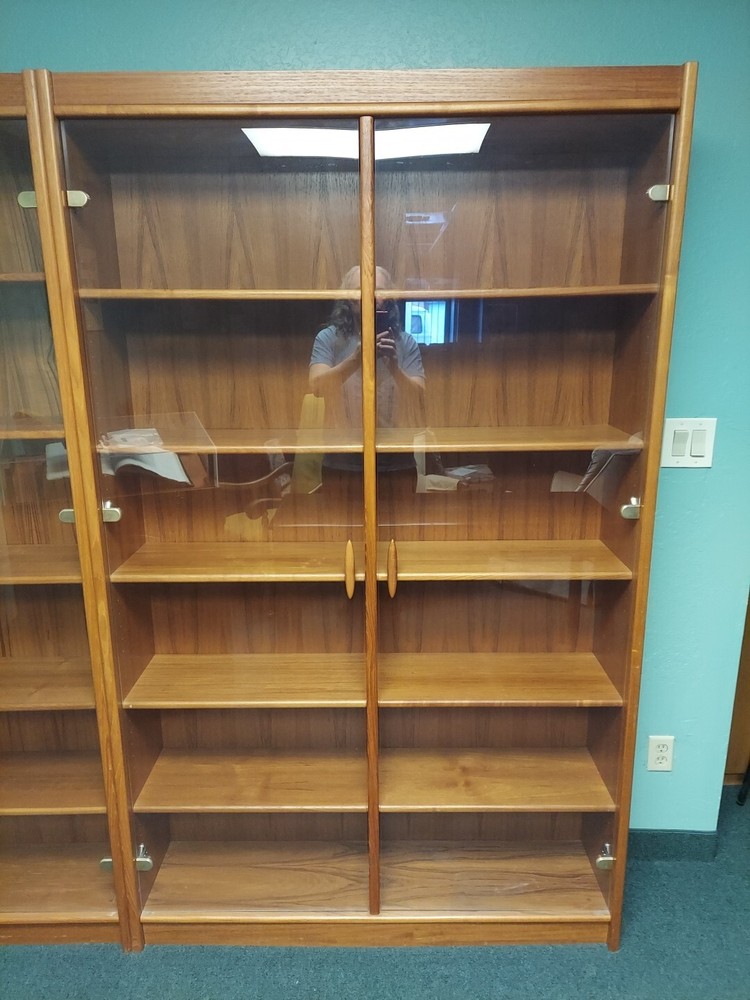 Danish Teak Bookcase Cabinet