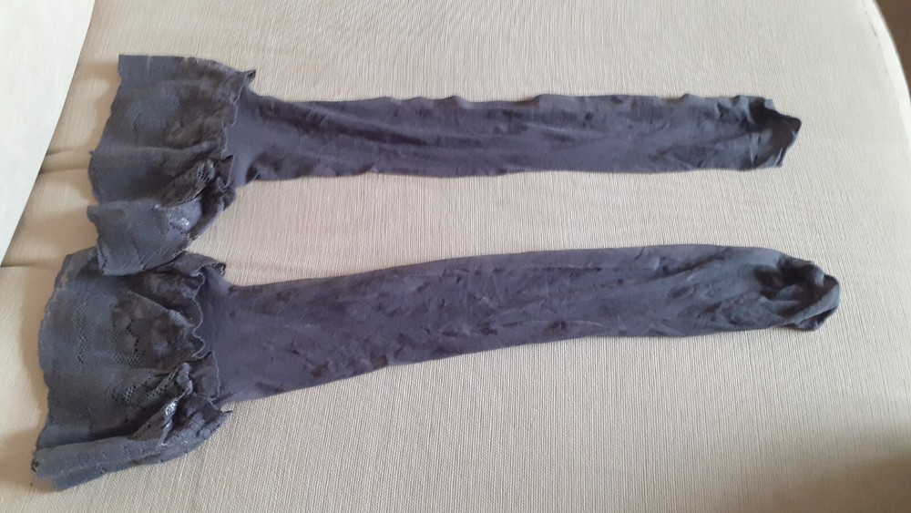 Grey Over The Knee Fancy Socks