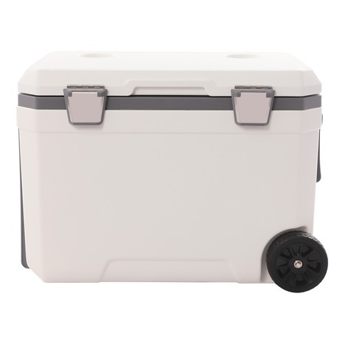 45L Insulated Wheeled Cooler with Pull Handle for Camping & Beach Activities