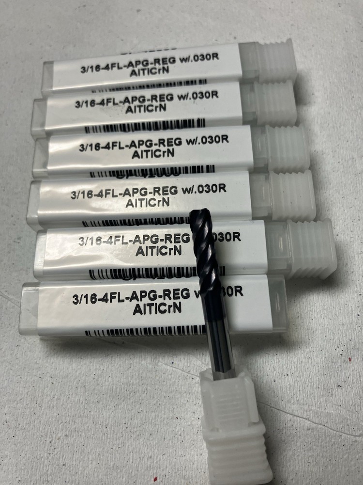 3/16-4FL-w/.030R AlTiCrN SOLID CARBIDE END MILL