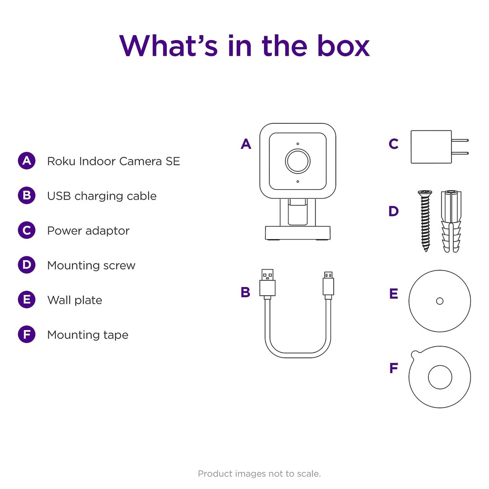 Roku CS1000 Camera SE Wired Indoors Security Camera