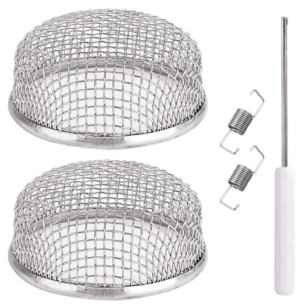 2 Pack For RV Furnace Vent Cover 2.8 Inch Camper Heater Flying Insect Bug Screen