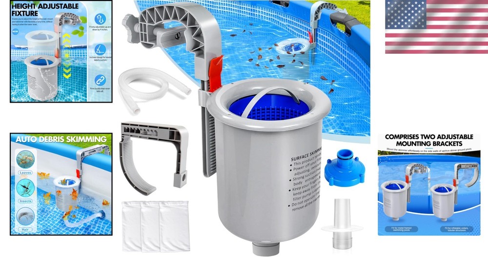 Efficient Automatic Pool Skimmer - Keep Your Above Ground Pool Sparkling Clear