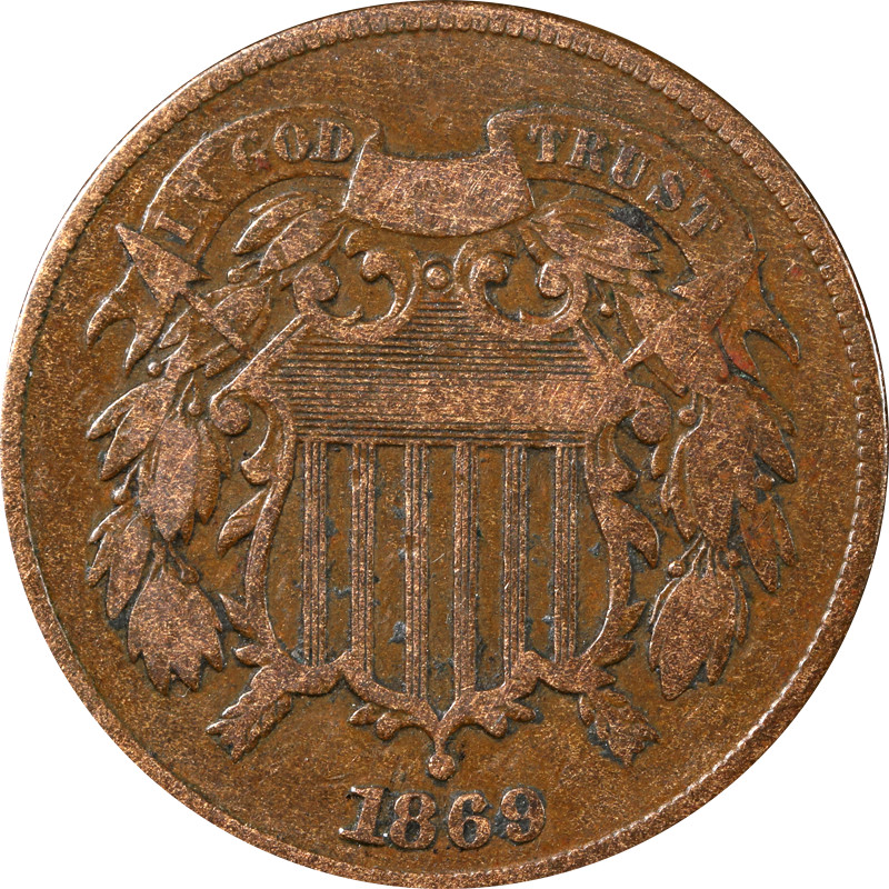 1869 Two (2) Cent Piece