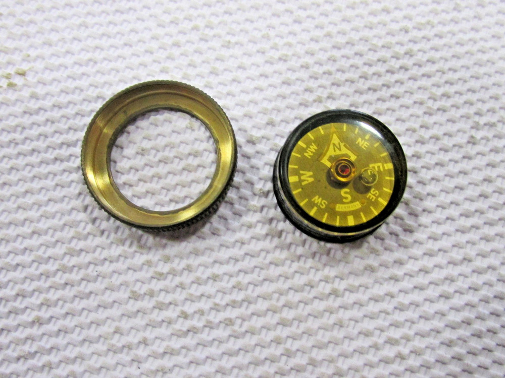Pin On Brass Compass, Vintage, Made in Germany
