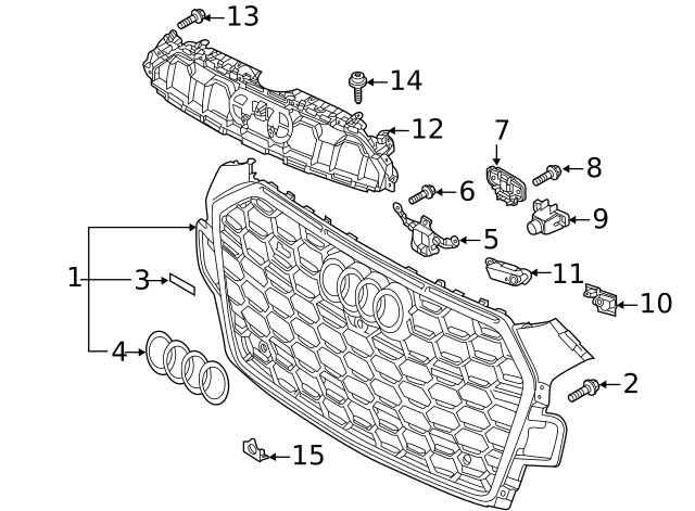 Genuine Audi Bracket 8W6-853-231-D