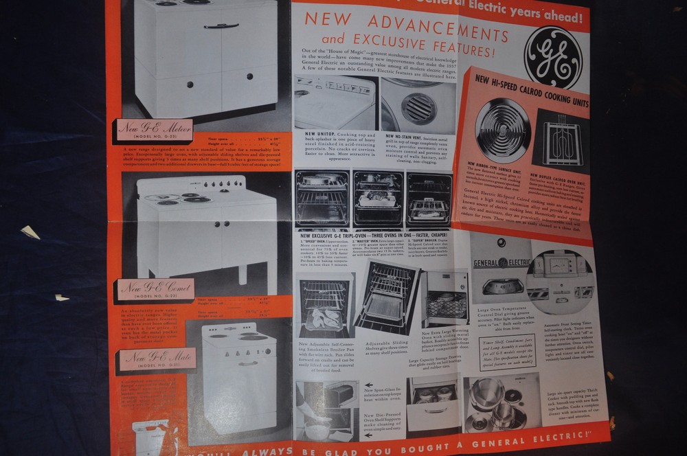 1937 General Electric Range Brochure