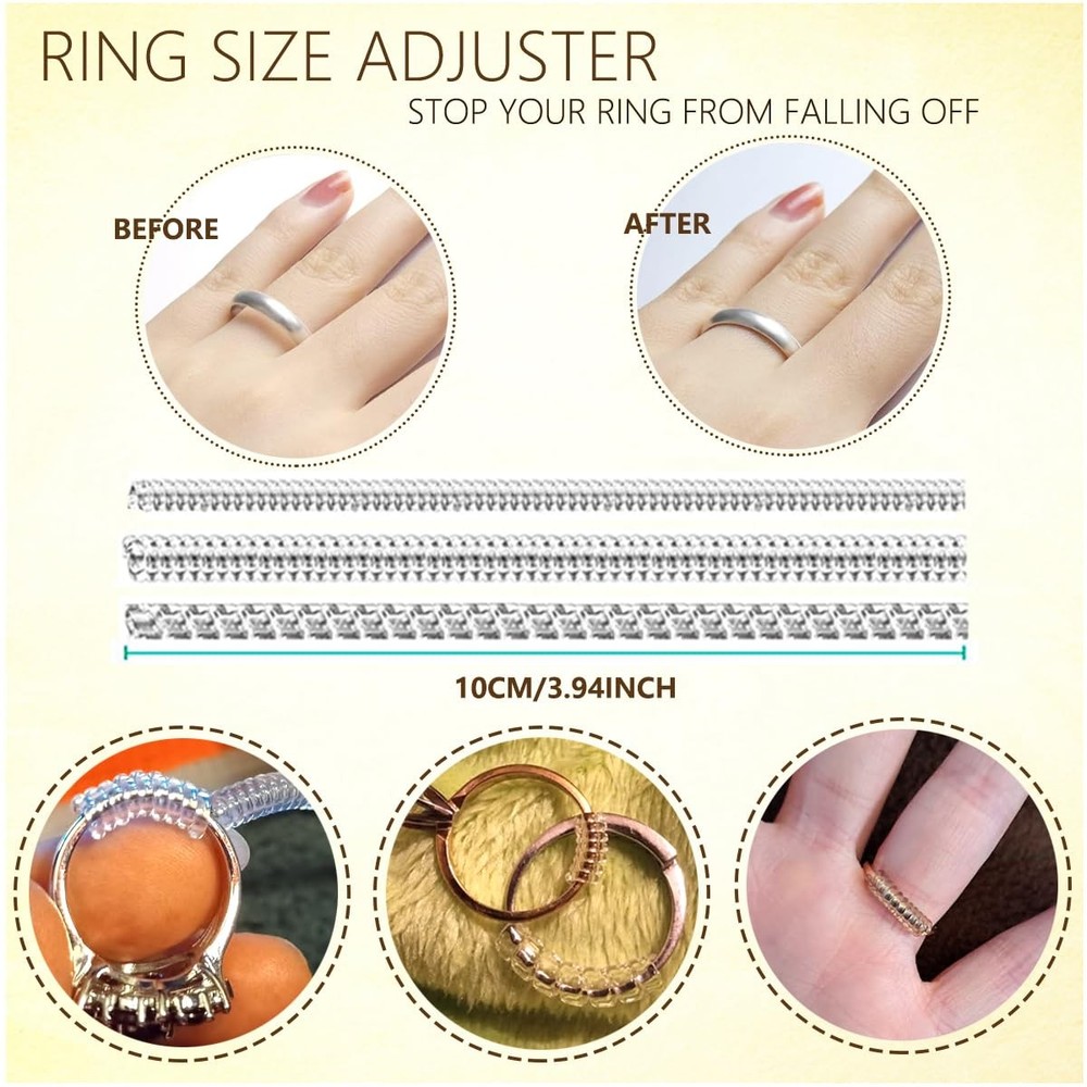 Ring Sizer Measuring Tool Mandrel Metal Sizing Kit Size SILVER