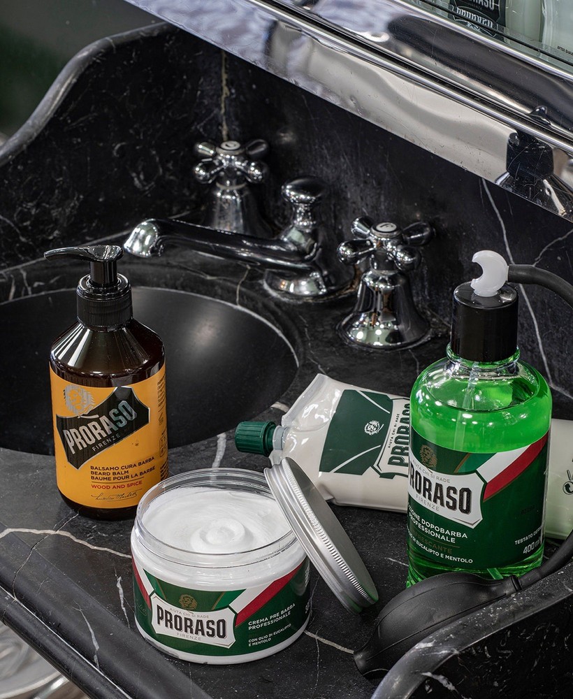 Proraso Aftershave Lotion Green Eucalyptus Menthol Refresh Barber 400ml+Atomizer