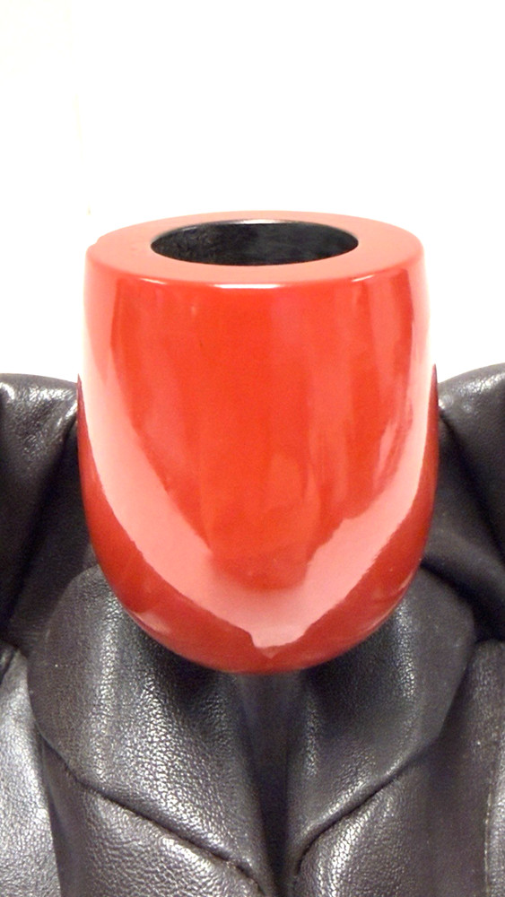 VENTURI by SUPER-TEMP Red Smooth Billiard w *Ebonite Saddle Stem (NOT Plastic)