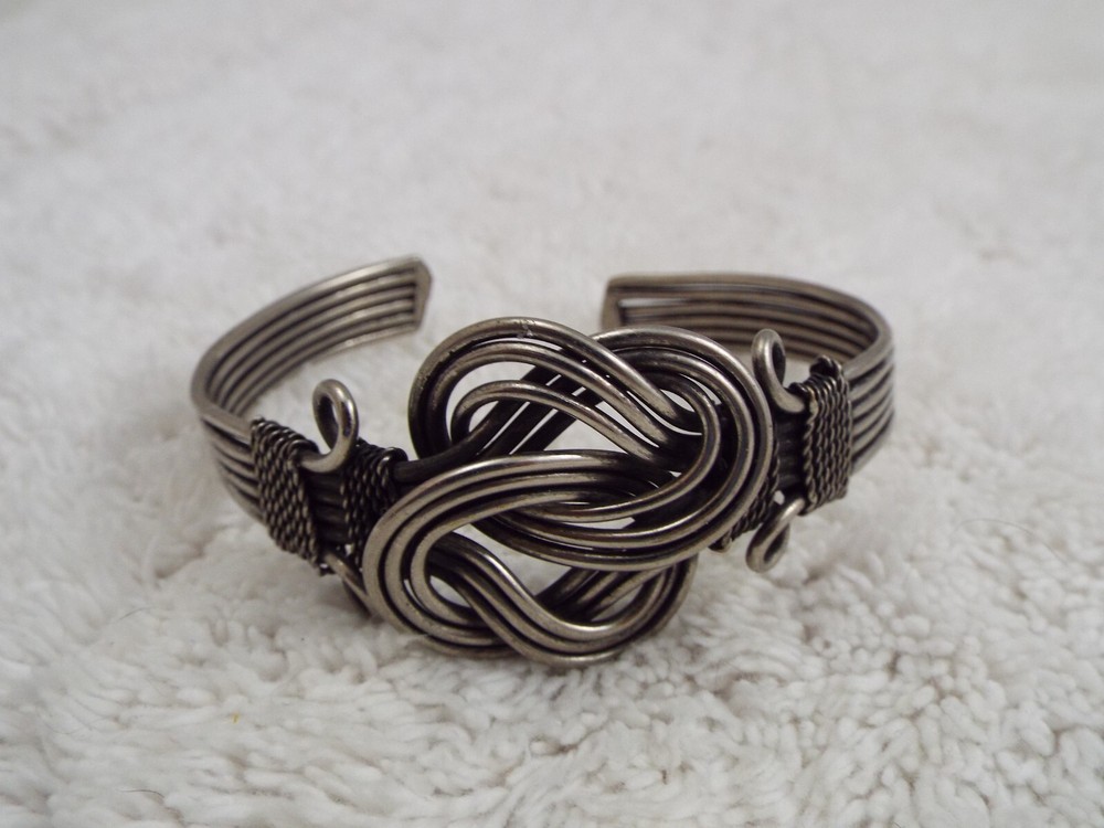 Silvertone Celtic Knot Cuff Bracelet