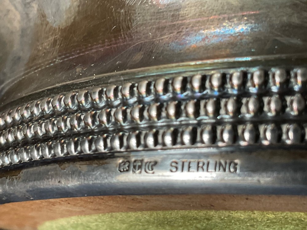 ANTIQUE GORHAM STERLING BOTTLE COASTER