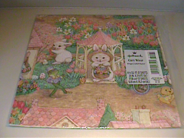VINTAGE HALLMARK NEW IN CELLOPHANE EASTER WRAPING PAPER - TWO SHEETS