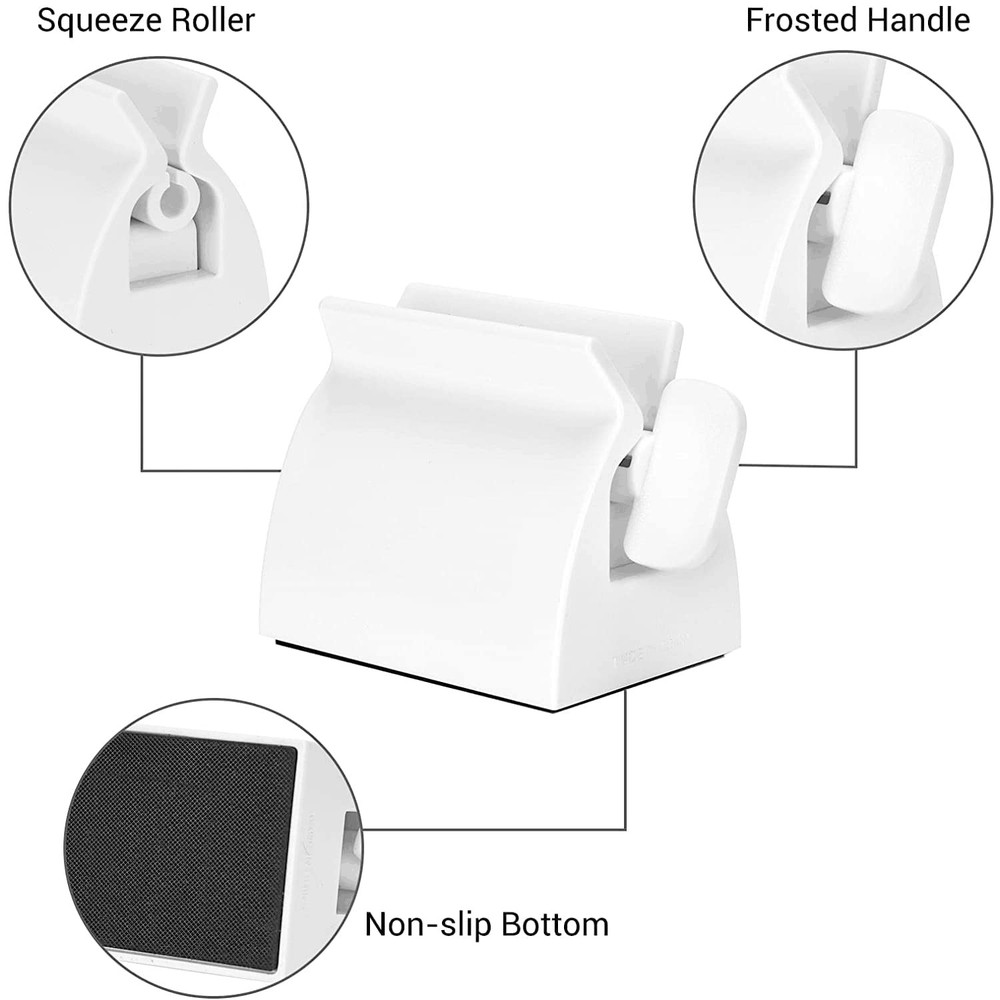 2PCS Rolling Tube Toothpaste Squeezer Holder Stand Bathroom Dispenser