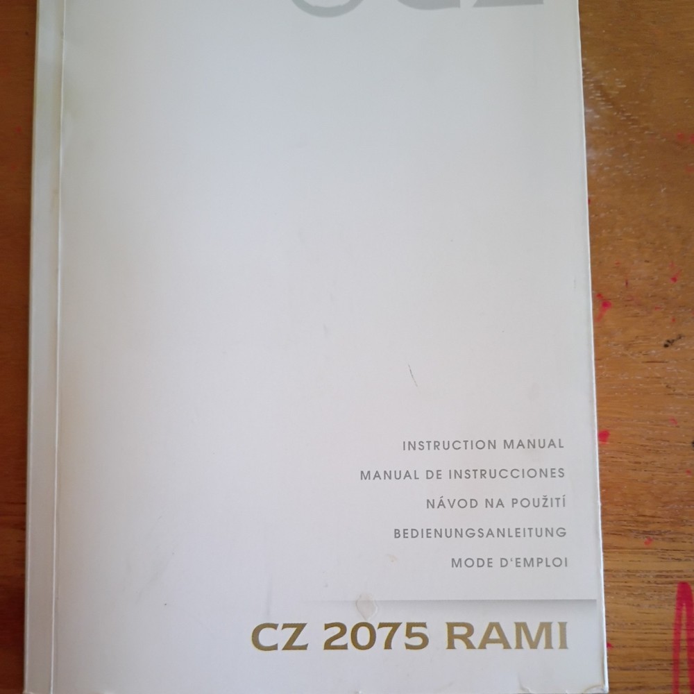 CZ 2075 RAMI Owners manual New