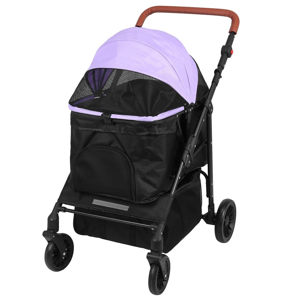 Pet Stroller Removable Cushion & Reflective Strips for Small Medium Dogs Cats