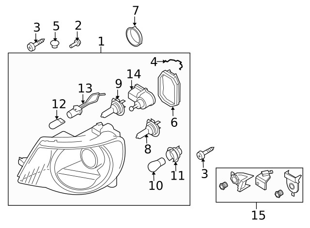 Genuine Volkswagen Socket 7L6-953-053