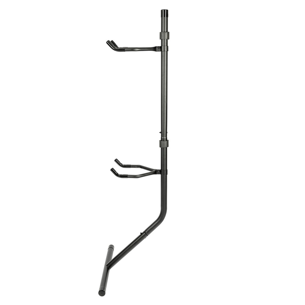 Bicycle Storage Gravity Stand Rack W/Adjustable Arm Holder Tool Tray New 2 Bikes