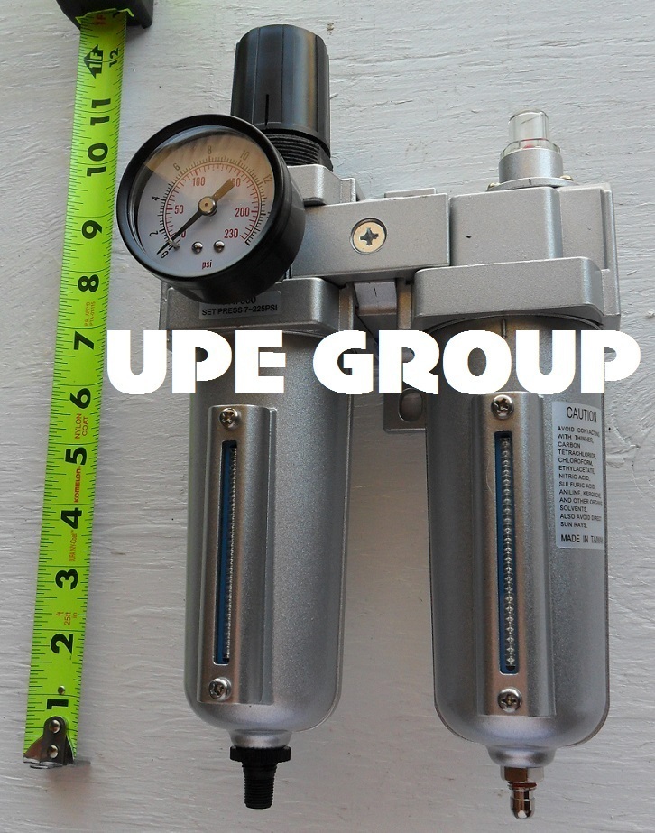 3/4" HEAVY DUTY COMBO PARTICULATE & COALESCING FILTER REGULATOR WITH AUTO DRAIN