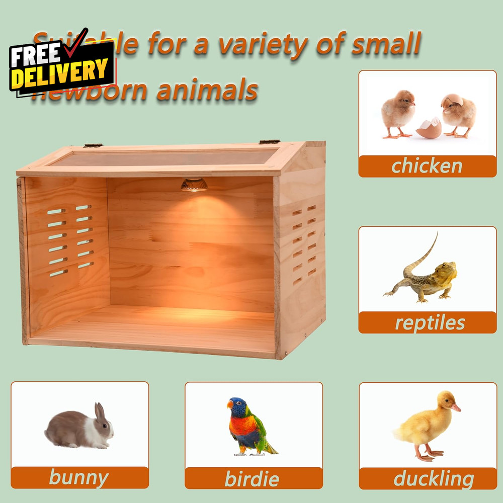Brooder Box for Chicks 3-8 Chicken Heater Poultry Brooder with Heaters