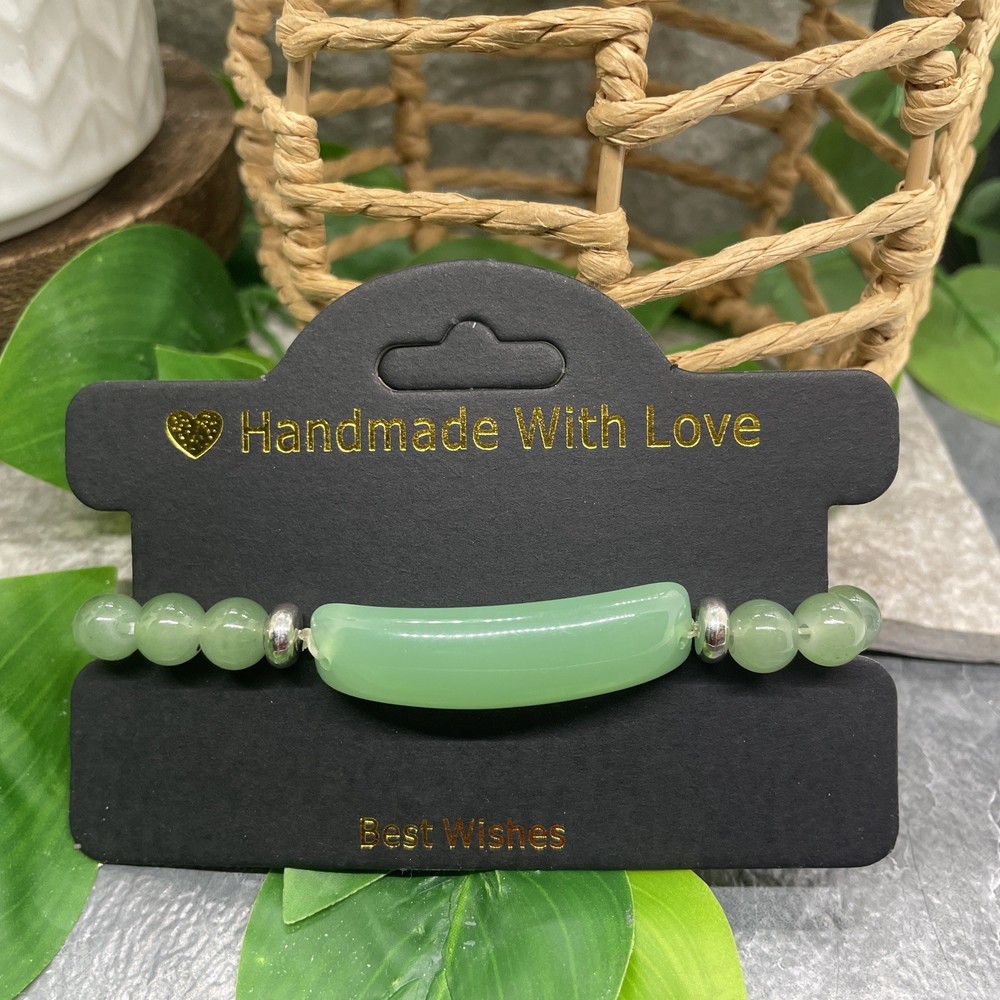 Handmade Bead Stackable 6.5” Plus Stretch Bracelet Bar New Free Ship B8563