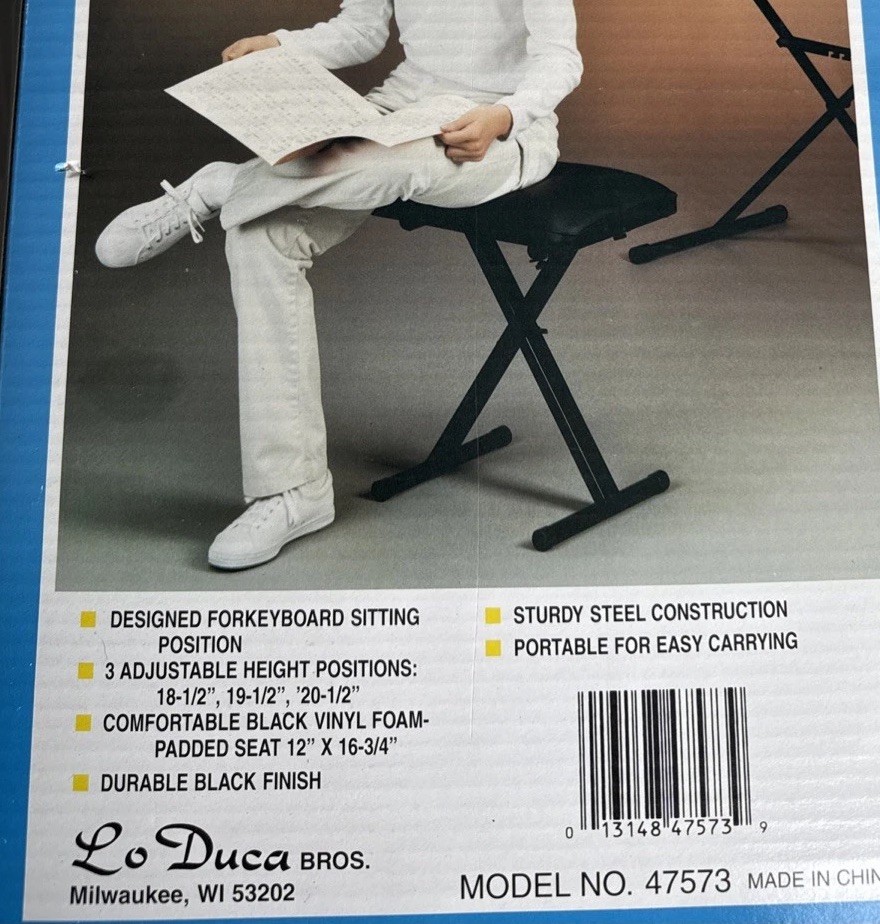 Height Adjustable Keyboard Bench