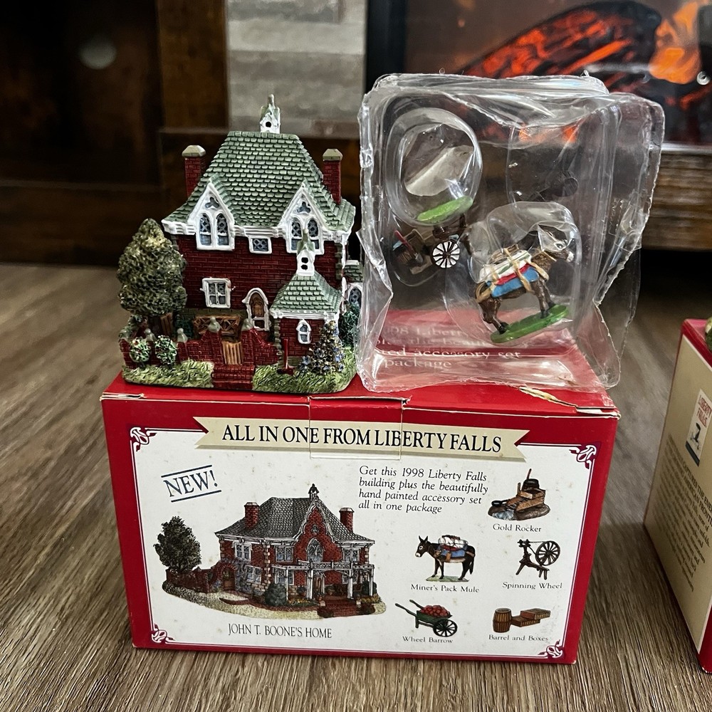 LIBERTY FALLS Collection 11 Boxes Mini Figures & Pweters Bundle