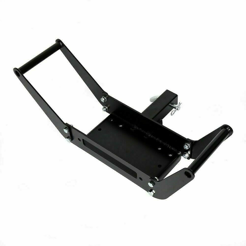 Winch Mounting Plate Bracket Foldable Cradle For Towing Trailer Off-Road