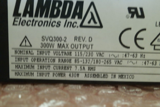 Lambda Electronics SVQ300-2 Power Supply