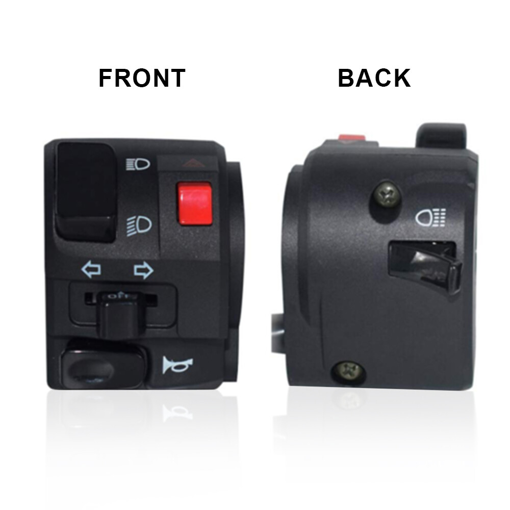 22MM 7/8" Motorcycle Handlebar Turn Signal Light Horn Start Kill Switch Control