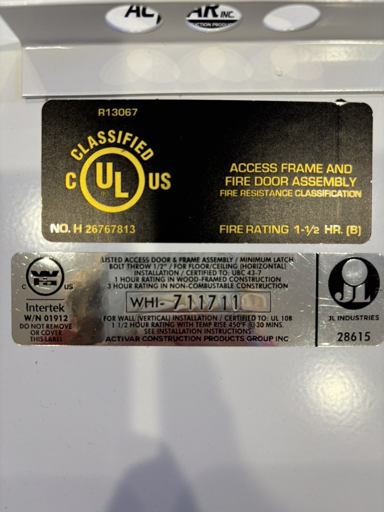 12” X 18” Fire Rated Access Panel